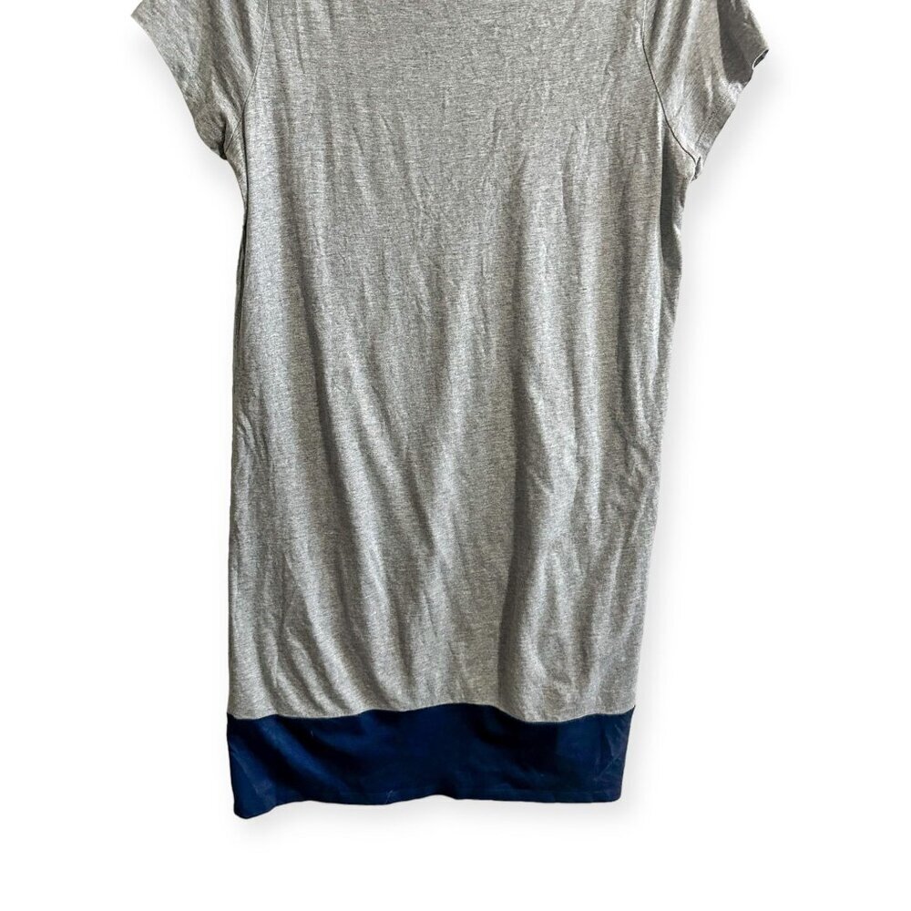 Boden T-shirt  Shift Short Dress, Gray & Navy,  wh766 - Picture 6 of 13